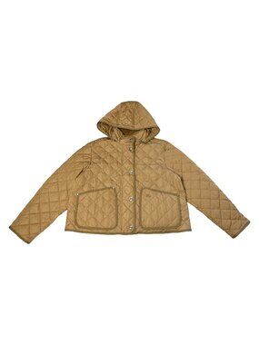 Burberry Humbie Diamond Quilted Nylon Hooded Jacket Brown